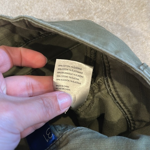 Pilcro Anthropologie The Wanderer Olive Green Utility Shorts 31 - Picture 5 of 8